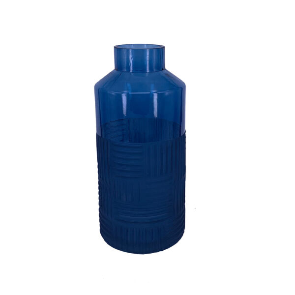 VASO DE VIDRO AZUL